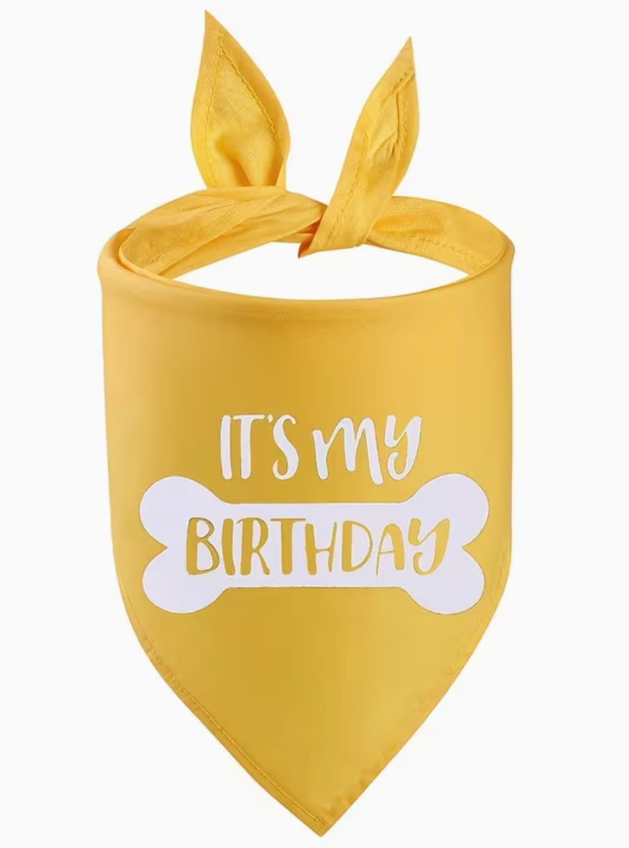 The BirthdayBandana — Pet Birthday Party Bandana