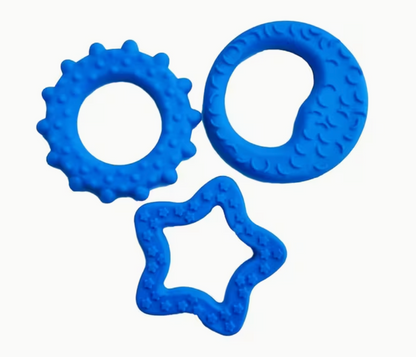 The TriBite Set — 3-Piece Rubber Dental Chew Toy Set