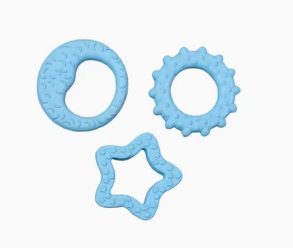 The TriBite Set — 3-Piece Rubber Dental Chew Toy Set
