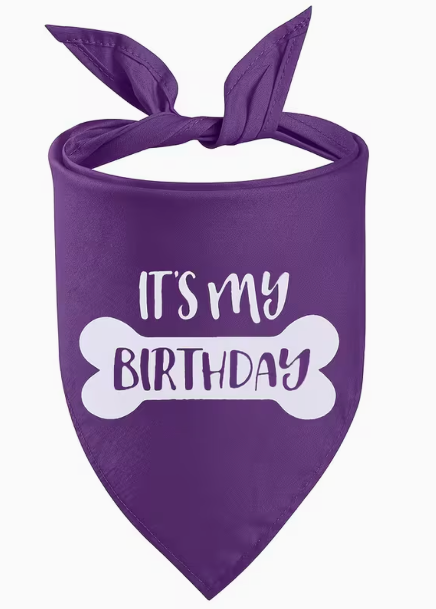The BirthdayBandana — Pet Birthday Party Bandana