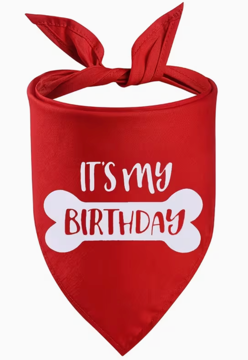 The BirthdayBandana — Pet Birthday Party Bandana