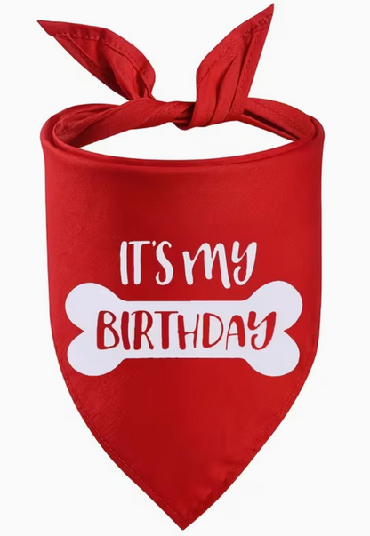 The BirthdayBandana — Pet Birthday Party Bandana