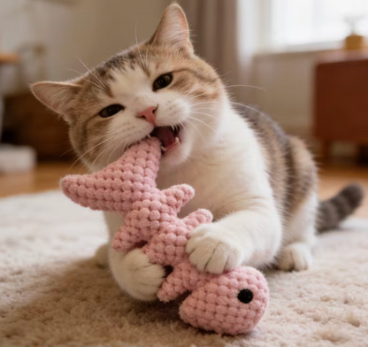 The FishBite — Interactive Fishbone Dental Cat Toy