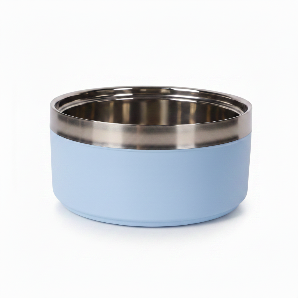 Blue Steel Pet Bowl — Sharp v2