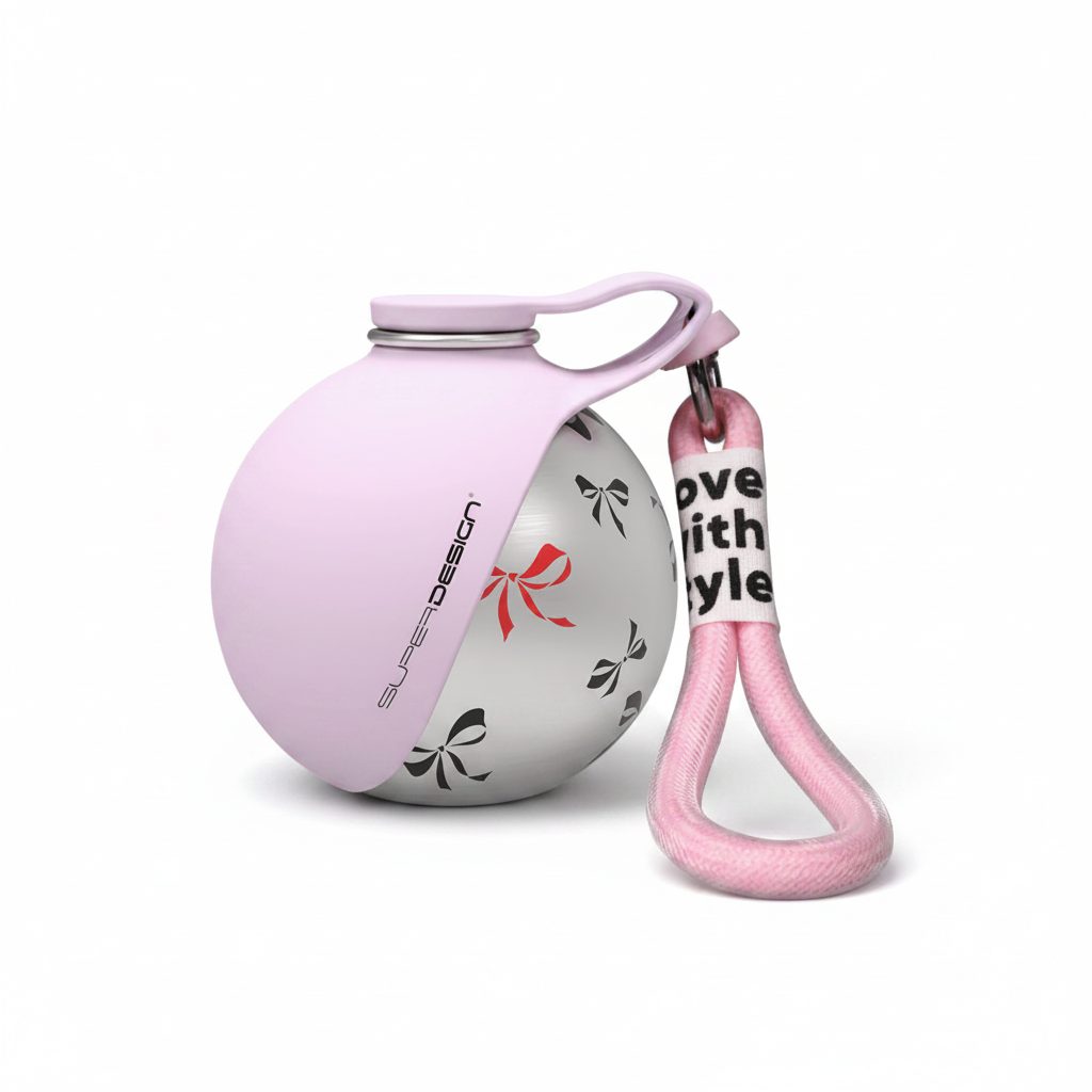 Lilac Bow Pet Water Bottle