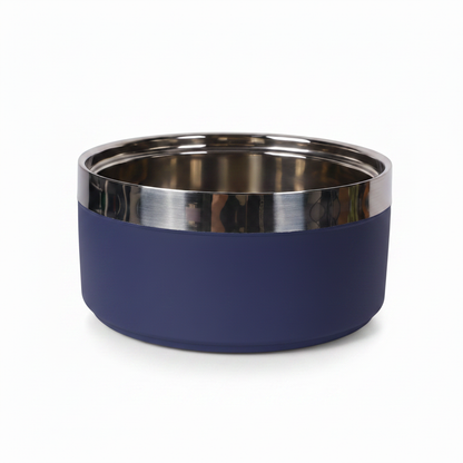 Navy Steel Pet Bowl — Studio