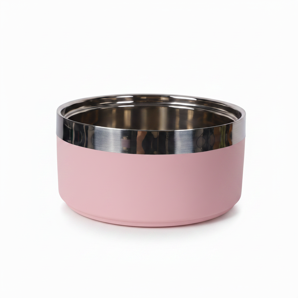 Pink Steel Pet Bowl — Studio v2